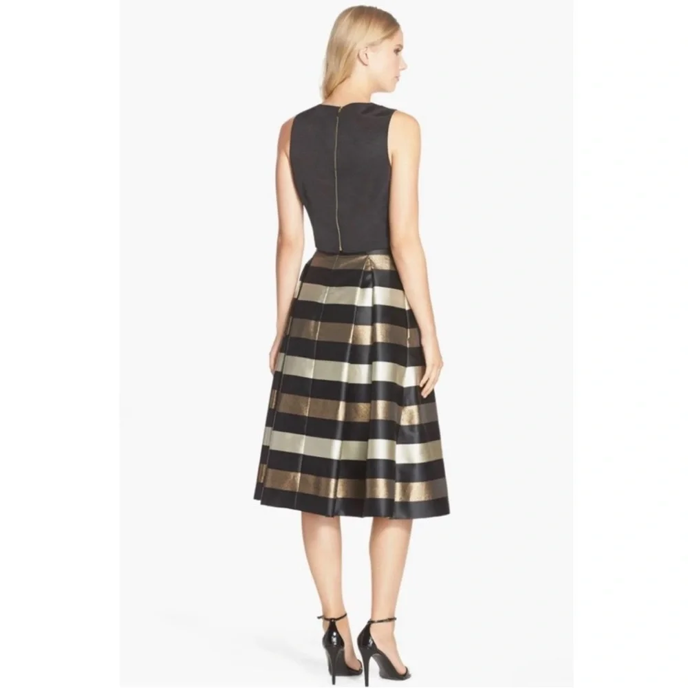 NEW Eliza J Metallic Stripe Skirt - Picture 4 of 7